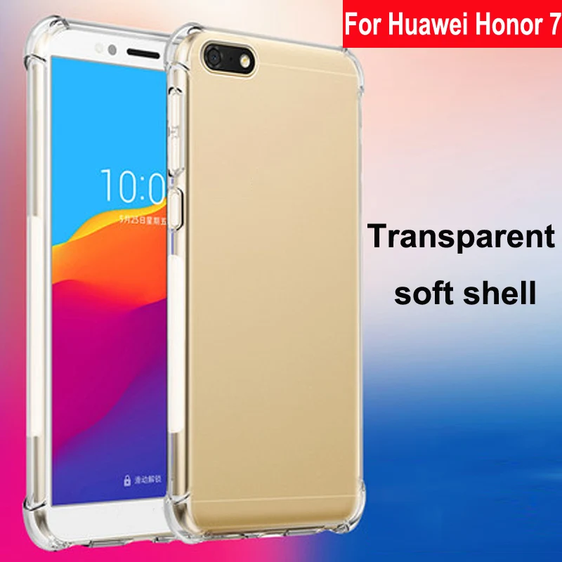 Чехол для Huawei Honor 7 мобильного телефона Capa мягкий прозрачный TPU чехол задняя