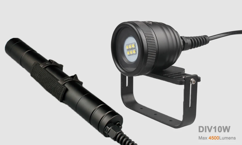 Brinyte DIV10W светодиодный канистра видео свет CREE XML2 4500lm светодиодный подводный Электрический фонарик для дайвинга 200 М Подводная лампа