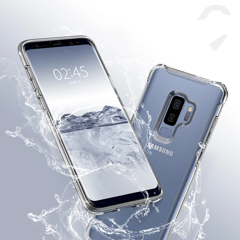 Four corner protection For Samsung Galaxy S9 S8 Cases Transparent Silicone Phone Cover Plus Edge TPU Case |