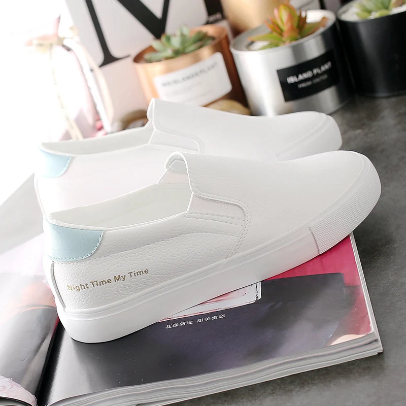 Для женщин s Мокасины кожаные белые Лето 2018 классическая женская обувь на плоской