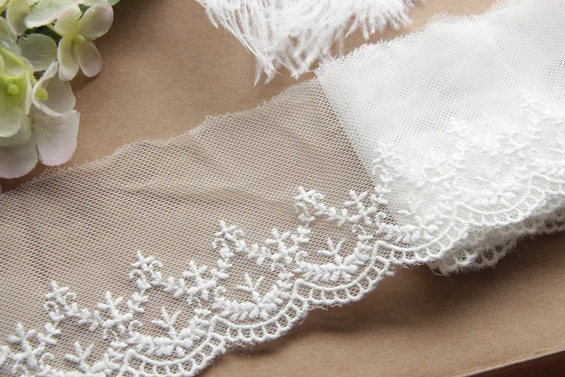 Бесплатная доставка 4 ярдов/партия 10 см Ширина Белый Великолепный дешевый