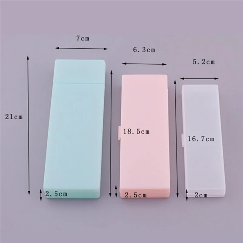 

1Pc Transparent Clear Pencil Case Plastic Pen Box Kids Office School Supplies