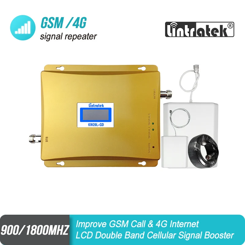 ЖК-дисплей GSM 4G LTE 1800 двухдиапазонный репитер 900 Мобильный сигнал