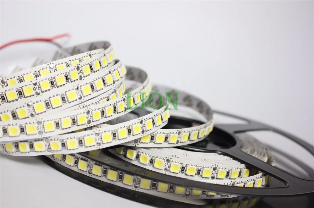 Новая Светодиодная лента 5050 DC12V 120LEDs/m 5 м/лот гибкая светодиодная теплый