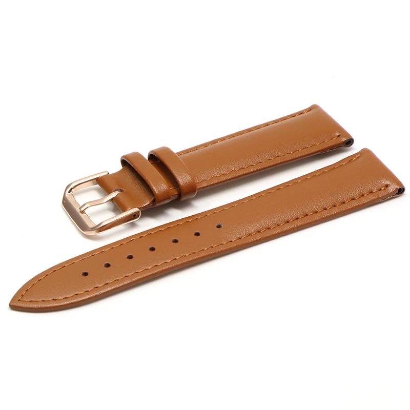 Light Brown RG Новое поступление высокого качества 14 мм 16 мм 18 мм 20 мм 22 мм 24 мм браслет из натуральной кожи браслет часы браслет черный коричневый - Цвет ремешка: Light Brown RG
