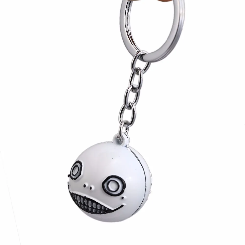 Game NieR Automata Keychain Robot 2B Emil No2 Type B Key Ring Big Face Ball Car Chain Figure Chaveiro For Men HC125 | Украшения и