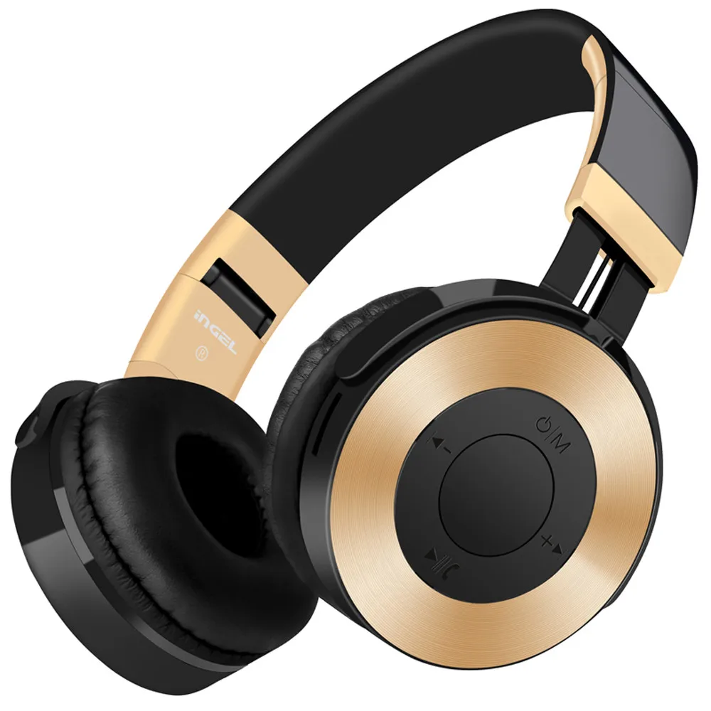 B Bluetooth наушники над ухом Hi-Fi стерео Беспроводная гарнитура с микрофоном SD TF карта FM для Android Apple гарнитура#5 - Цвет: B