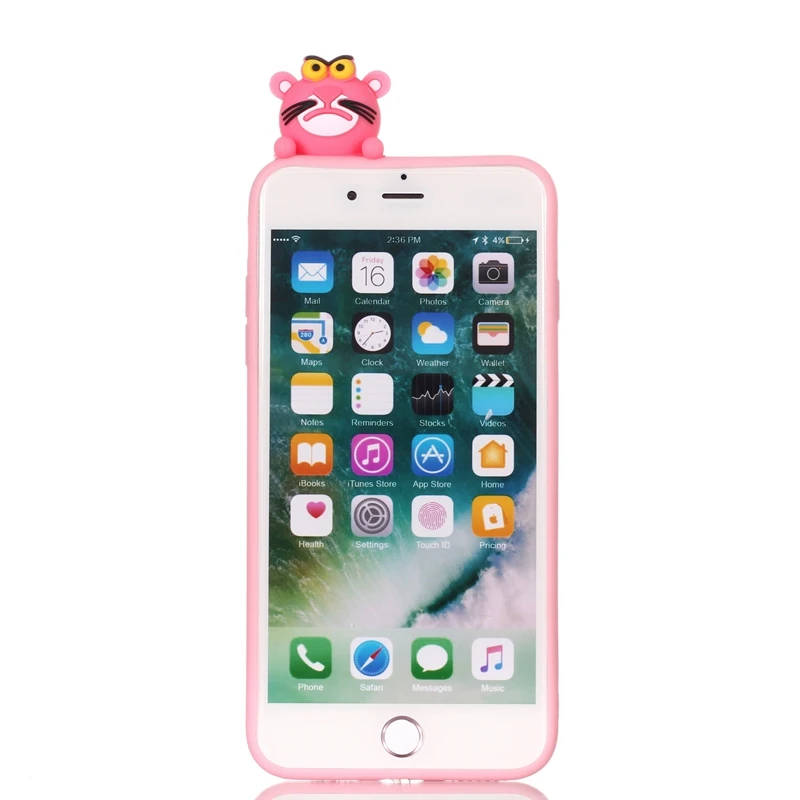 For Coque iPhone 8 Plus Case 3D Cartoon Toy Owl Panda Unicorn Cat Soft Silicon Back Cover |