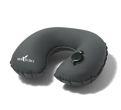 dark grey pillow Новейшая Экологичная легкая подушка для путешествий из ТПУ, надувная подушка для самолета, портативная подушка для путешествий, аксессуары для путешествий - Цвет: dark grey pillow