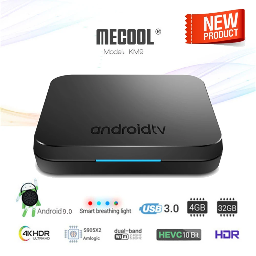 Android 9 0 Mecool KM9 Smart ТВ Box Amlogic S905X2 4 Гб DDR4 Оперативная память 32 ГБ Встроенная 2 г/5G Wi-Fi