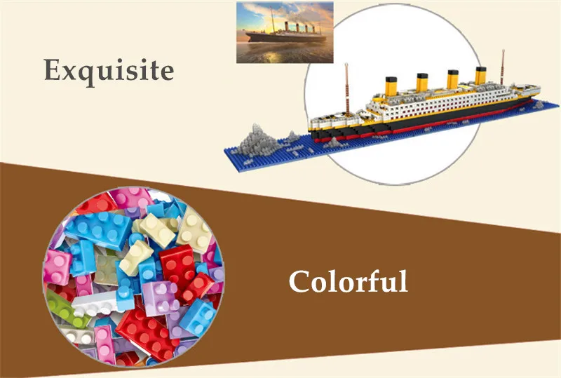 1860 шт., корабельная модель, лодка, не подходит для RS titanic, наборы круизов, сделай сам, строительные алмазные блоки, набор, детские игрушки, рождественские подарки
