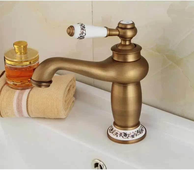 

Antique gold basin faucet with single handle bathroom basin sink faucet price from dona sanitary ware of hot cold gold basin tap