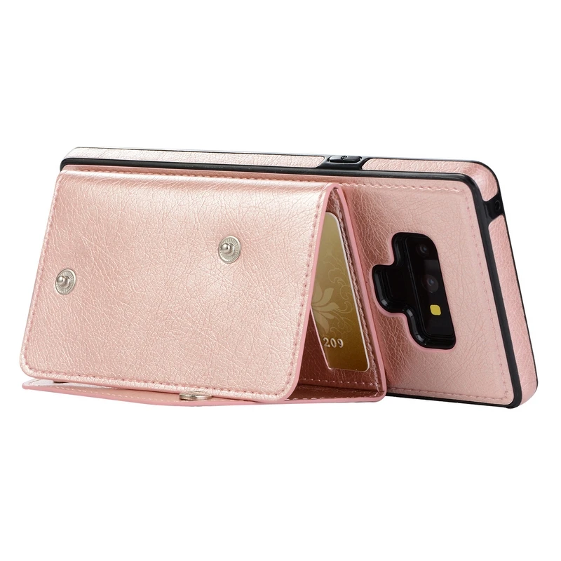 High-end Leather Wallet Phone Case For Samsung Note 9 8 S10e S10 S9 S8 plus S7 edge Vintage Stand Cover w/Card Holder Hand Strap |
