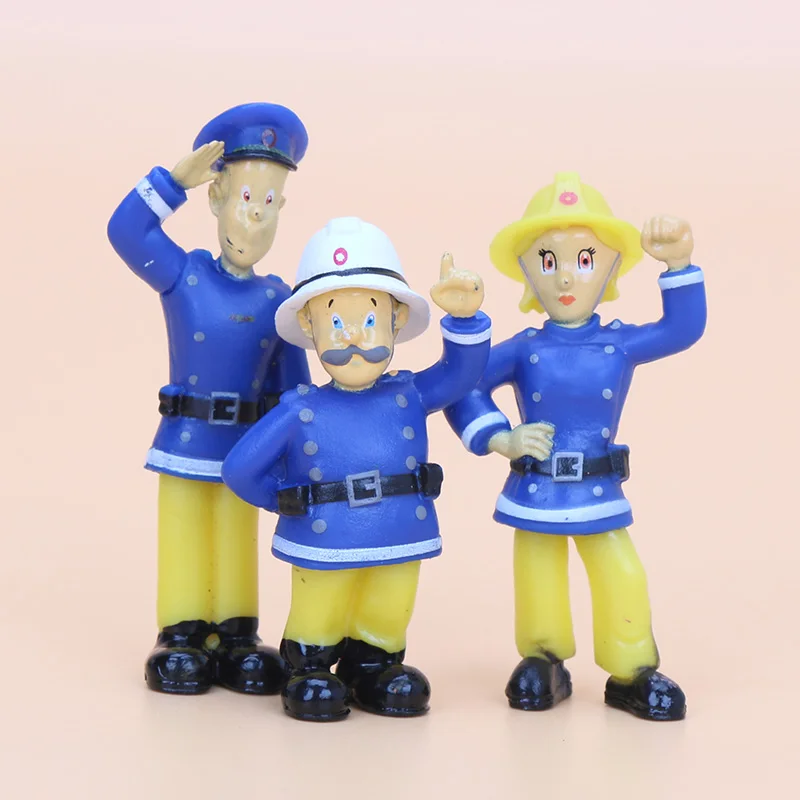 Экшн-фигурки Fireman Sam 12 шт./компл. игрушки 2 5-6 см Симпатичные Мультяшные куклы из ПВХ