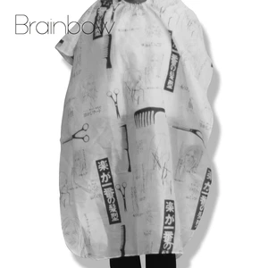 Brainbow, водонепроницаемая парикмахерская накидка для клиента с изображением ножниц и расчесокнакидка для барбершопафартук парикмахерский для стрижки