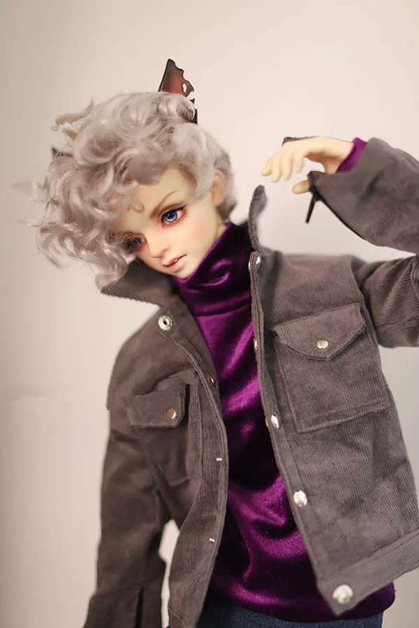 Кукольное пальто 1/4 BJD дымчато серый цвет куртка бомбер для размера SD17 POPO68 Размер