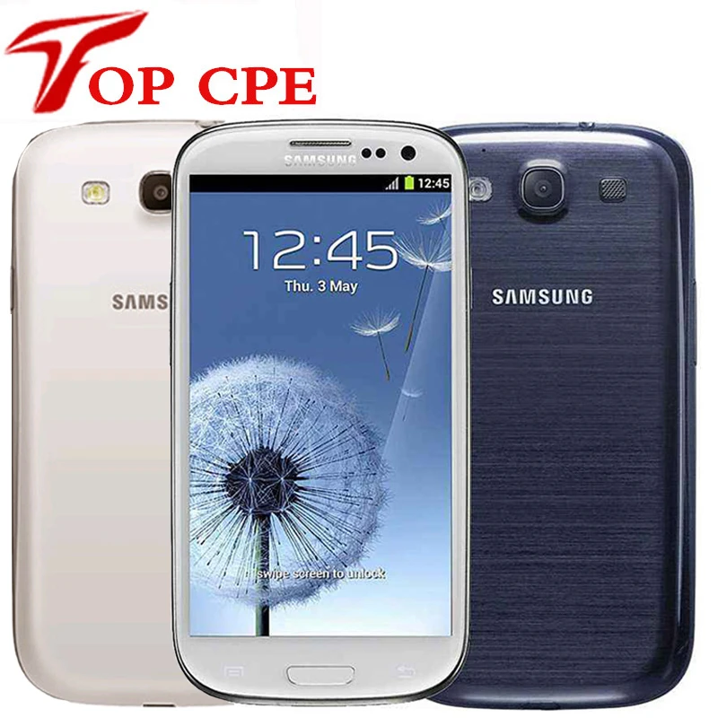 Разблокированный Мобильный телефон samsung galaxy S3 i9300,, версия ЕС, четырехъядерный процессор, 4 дюйма, 3g, 8MP, wifi, GSM, Android, gps, 16 Гб rom