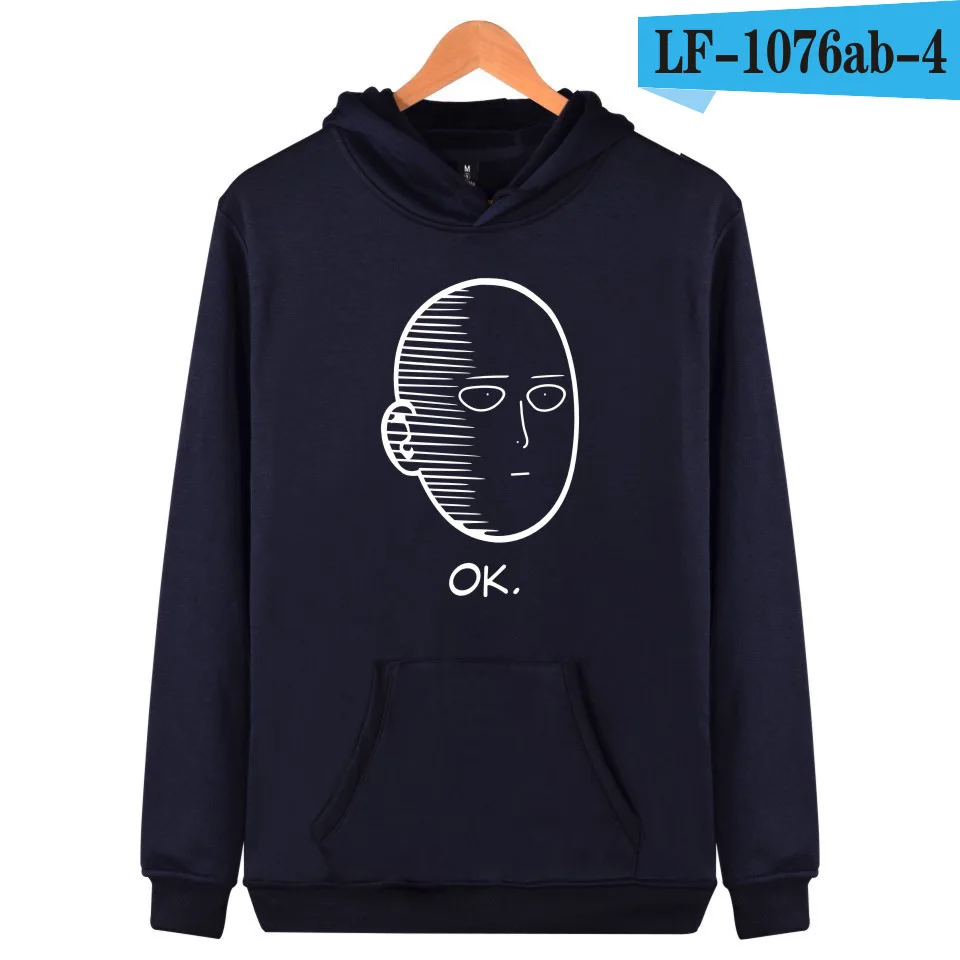 Saitama Hoodies Japanese One Punch Man Printed Hooded Pullovers Fleece Hoodie sweatshirts men women | Мужская одежда