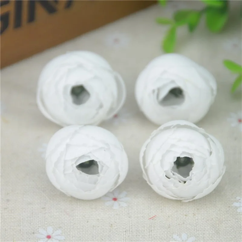 100pcs2.5cm маленькая шелковая Роза Бутон искусственная Цветочная головка для