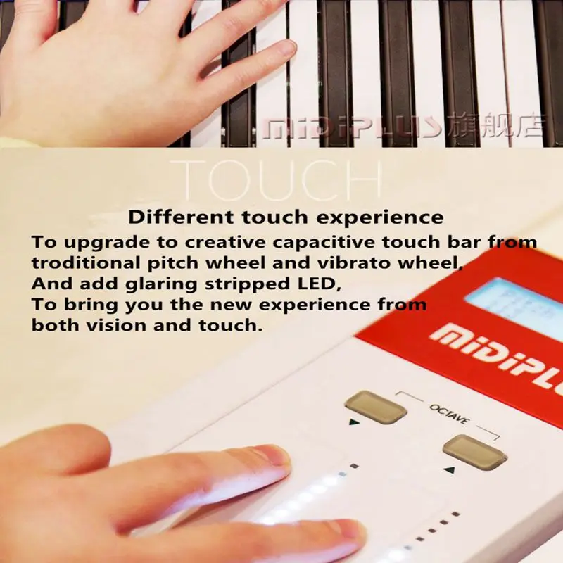 MIDIPLUS X6pro 61 полноразмерная полу вес клавиш скорости midi клавиатура контроллер с buitl