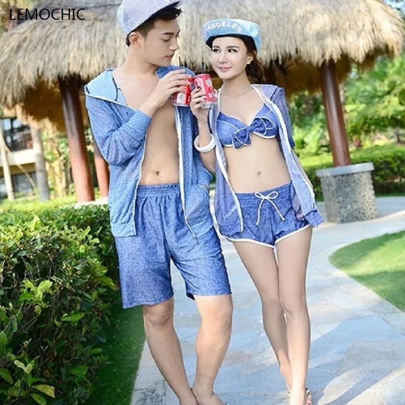 LEMOCHIC сексуальный купальный костюм для пары высокое качество Пляжные штаны