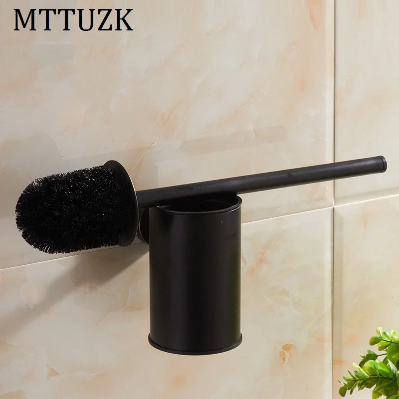 Настенная матовая черная щетка для унитаза MTTUZK 304 из нержавеющей стали|Держатели