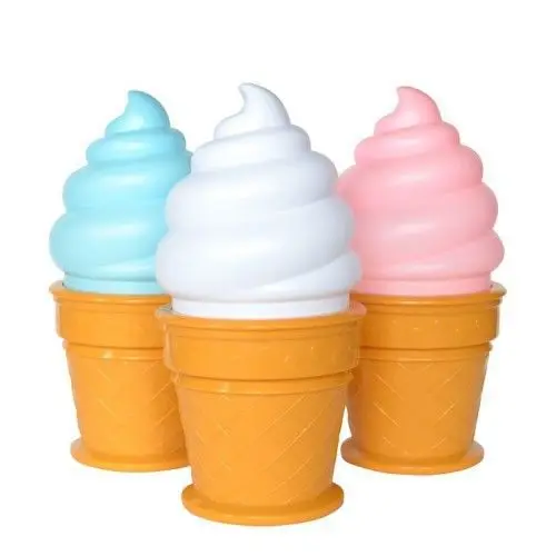 Цветная светодиодная настольная лампа в форме конуса для мороженого детская