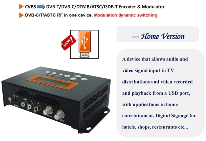 FUTV4656C DVB-T/DVB-C(QAM)/ATSC MPEG-2 SD модулятор кодировщика | Электроника
