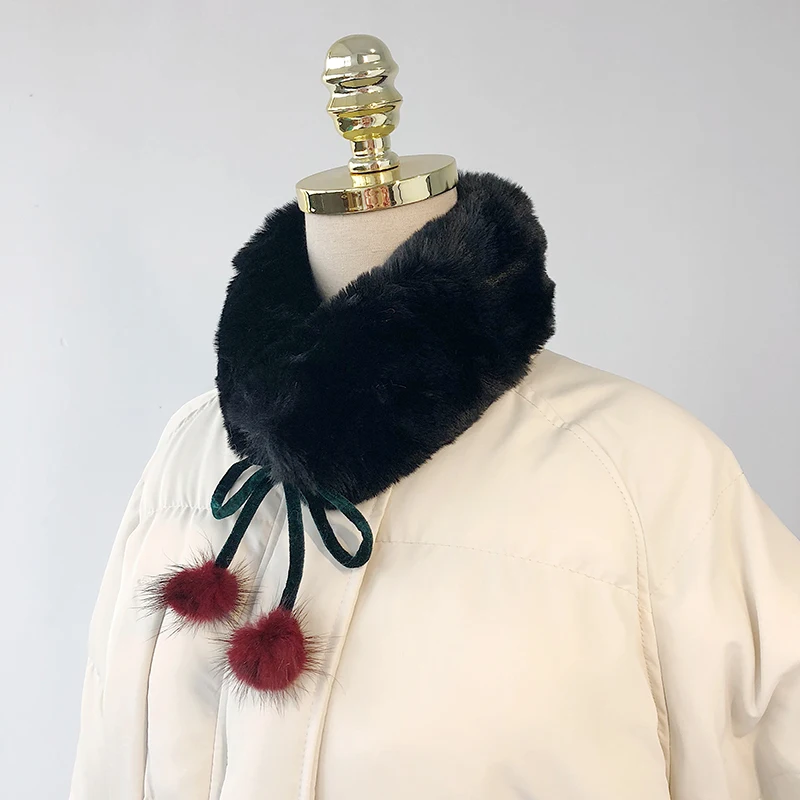 Шарфы с помпонами из искусственной овечьей шерсти очень милые шикарные шарфы