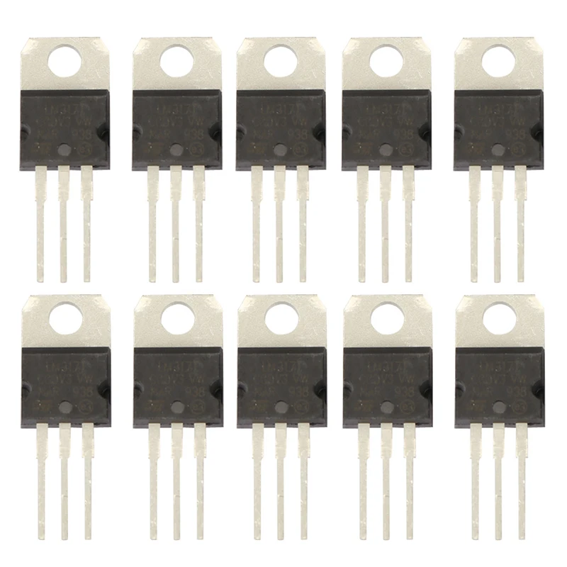 10 шт. LM317T LM317 1,2 в до 37 в 1.5A Регулируемый регулятор напряжения IC части hp