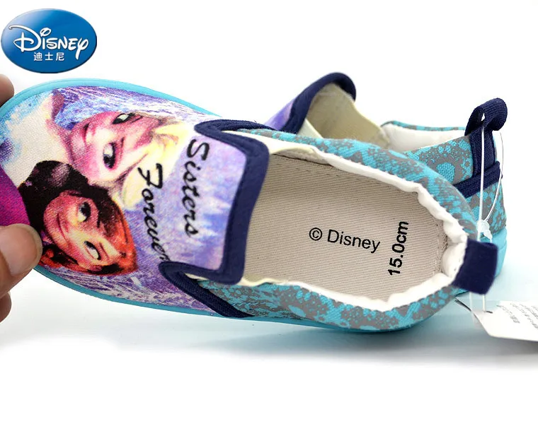 Disney children's frozen princess shoes girls new princess soft cartoon canvas shoes casual shoes non-slip