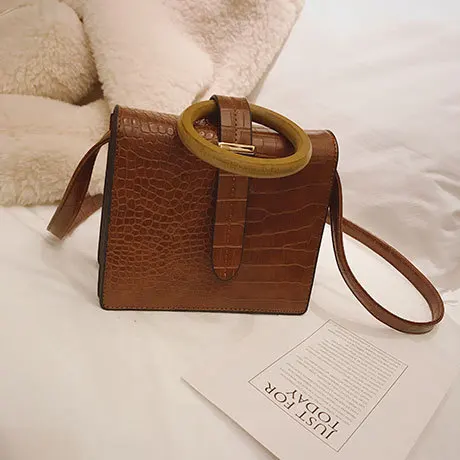 Новинка 2018 Высококачественная женская сумка из искусственной кожи под крокодила