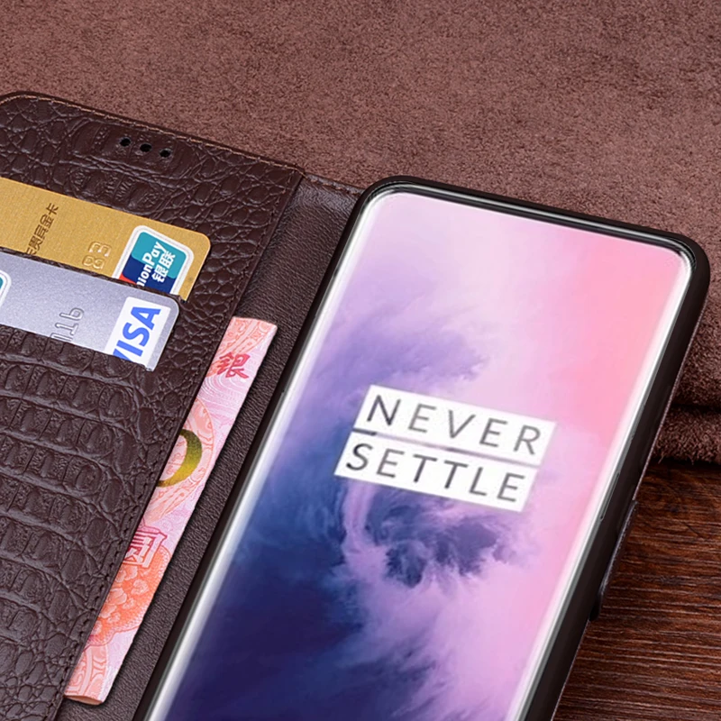 Флип-чехол aibloly из натуральной кожи для Oneplus 7 Pro защитный чехол телефона кожаный