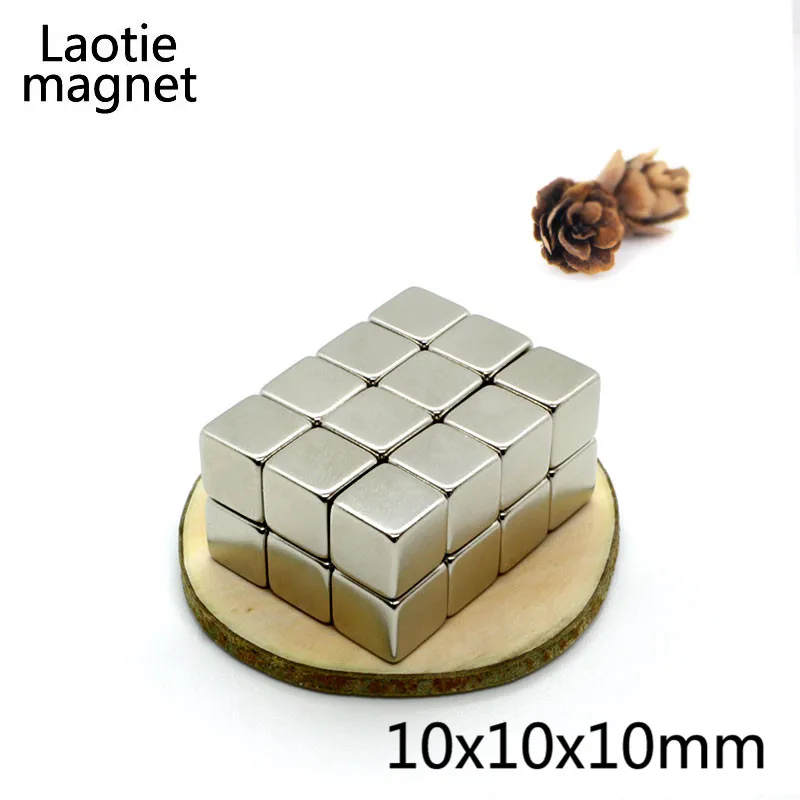 10 шт. 10x10x10 мм супер сильный редкоземельный постоянный магнит 10x10x10 мм N35 небольшой блок мощные магнитные неодимовые магниты