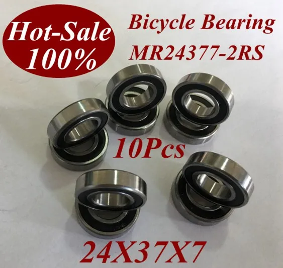 10 шт. MR24377 MR2437 2RS 24377 MR2437LLB MR243707 24x37x7 мм кронштейн для ремонта велосипеда подшипника
