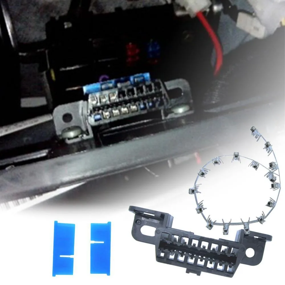 Женский OBDII автомобиля ECU OBD2 кабель OBD 16Pin мужской Порты и разъёмы двойной