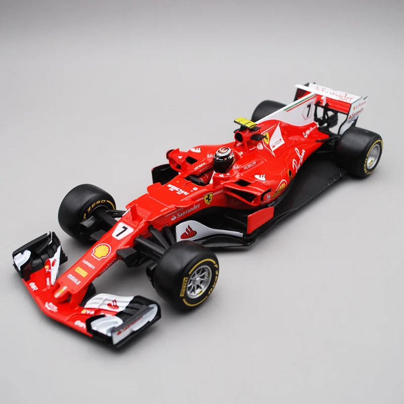 Гоночный автомобиль Bimei высокой 1:18 Ferrari SF70 H модель из сплава F1 KIMI Wattle 2017|Статуэтки