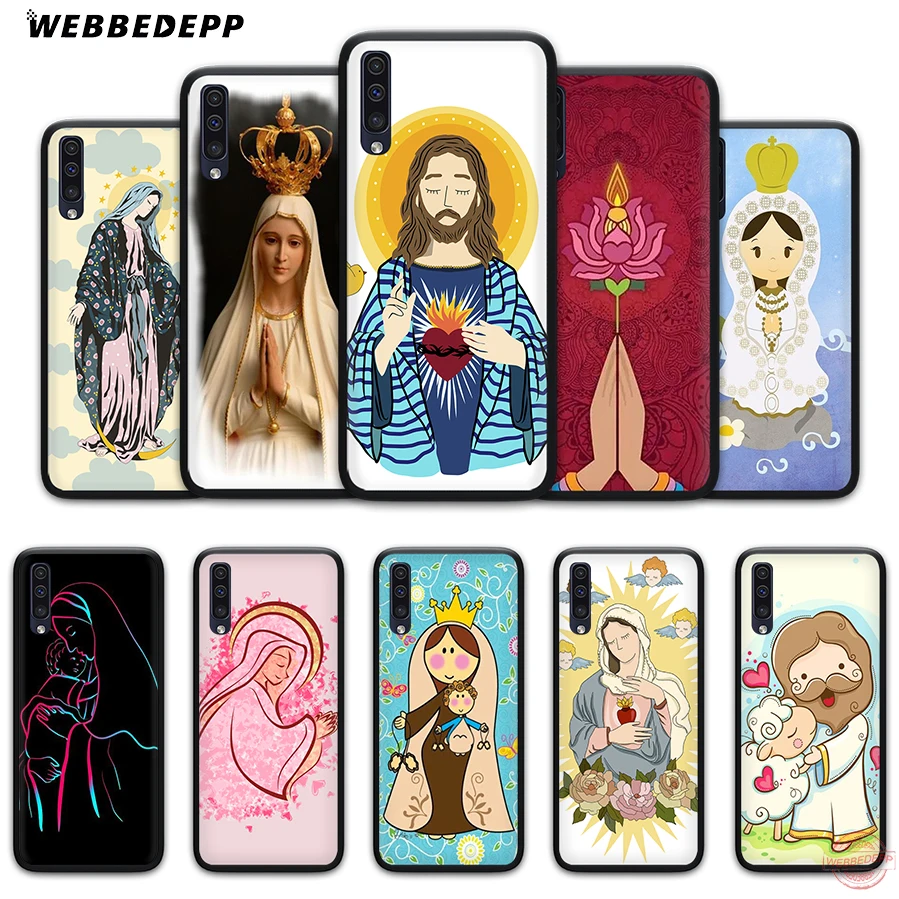 WEBBEDEPP мягкий чехол для телефона с изображением Иисуса Девы Марии Samsung A50s A40s A30s A20s