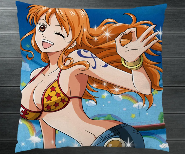 Аниме One Piece Nami Sexy Two Side 40x40 см наволочка чехол для подушки Обложка Подушка косплея