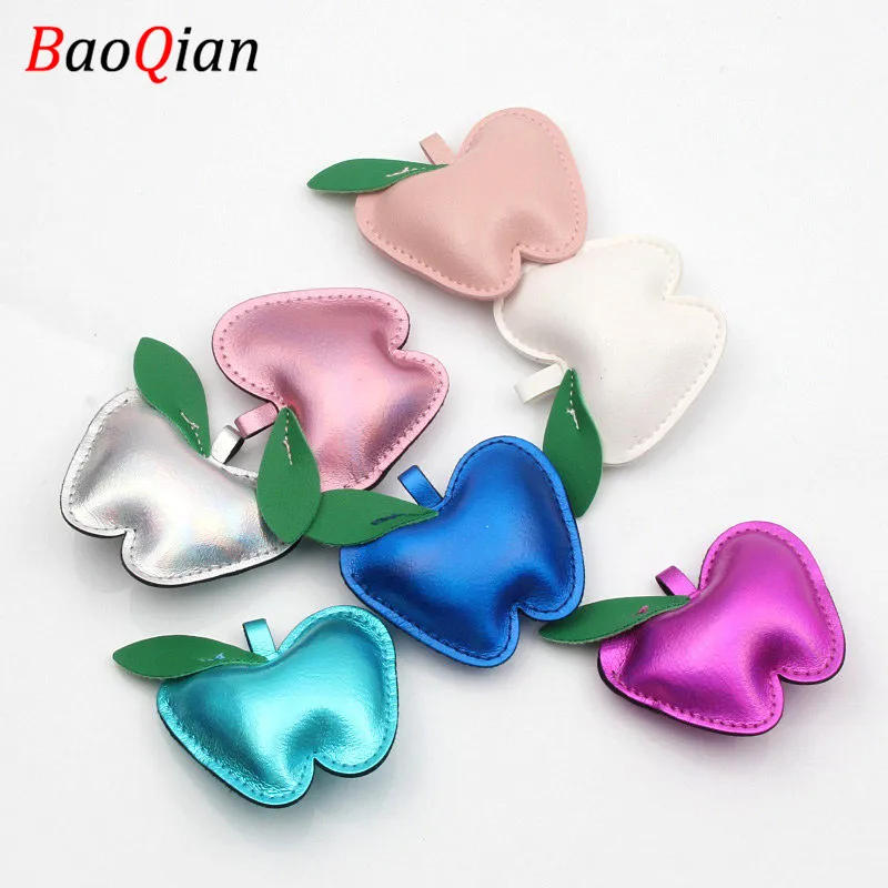 1 шт. брелок для ключей кожаный летний цвет в форме яблока ПУ материал украшение