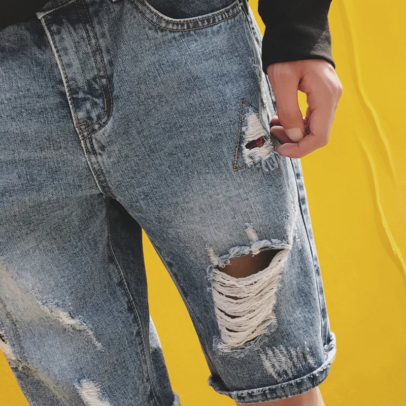 Ковбой Отверстие мужские летние 2018 новый Корейский досуг свободные прилив пять