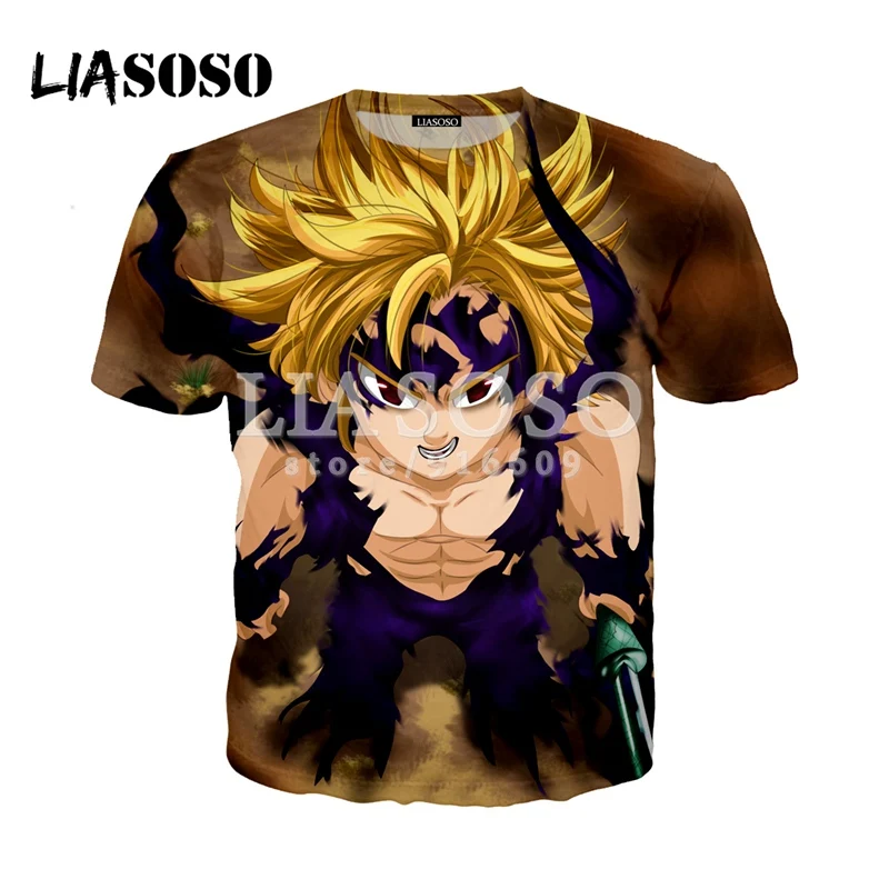 LIASOSO новый аниме Nanatsu No Taizai семь смертных грехов 3D Футболка с принтом/Толстовка