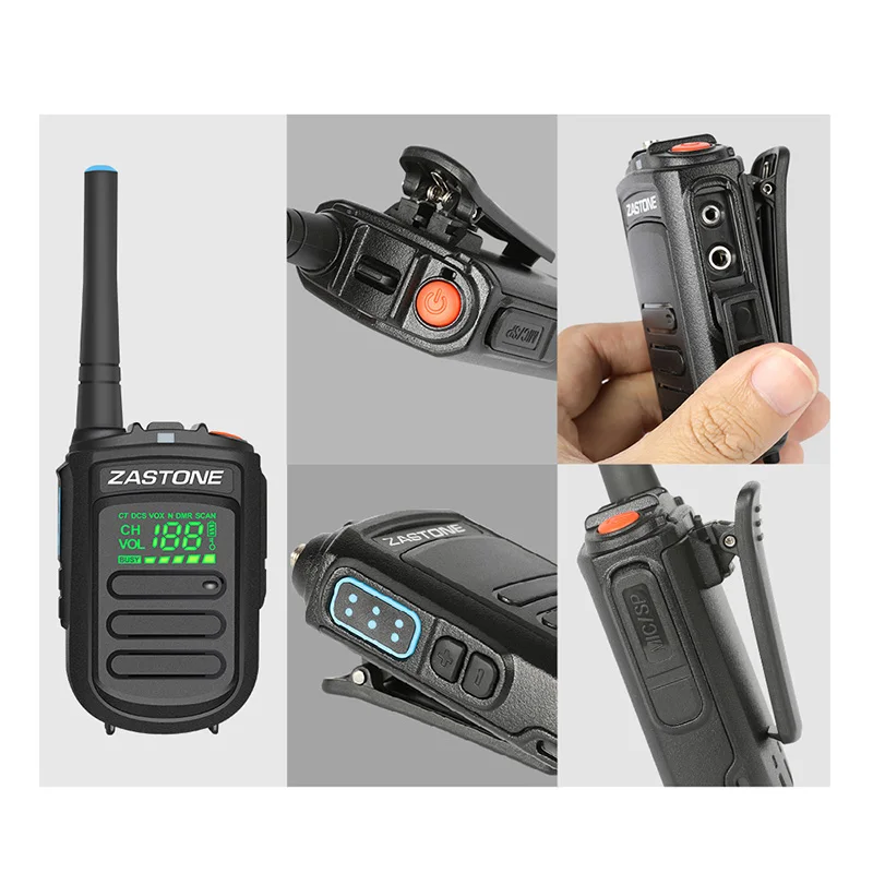 ZASTONE Mini9 + DMR цифровая аналоговая мини рация 2 Вт UHF 400 470 МГц 1500 мАч портативные