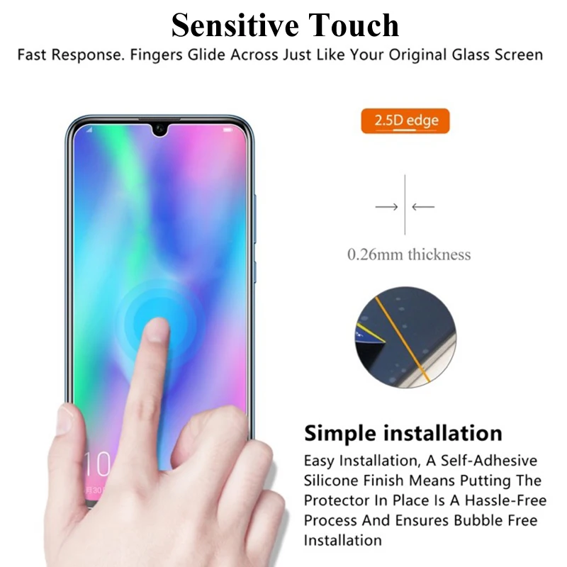 2 шт Защитное стекло для huawei honor 9 lite 8 10 honer 9 lite 10lite светильник huawey Закаленное стекло Защитная пленка 9h