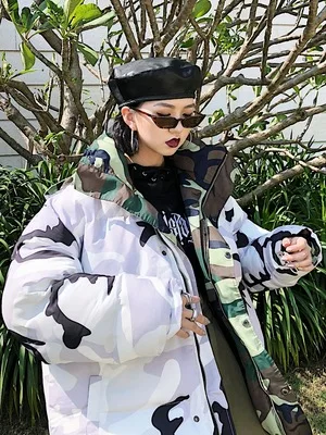 Уличная Harajuku Хип хоп Камуфляж Свободные BF оснастки сплайсинга молнии складные