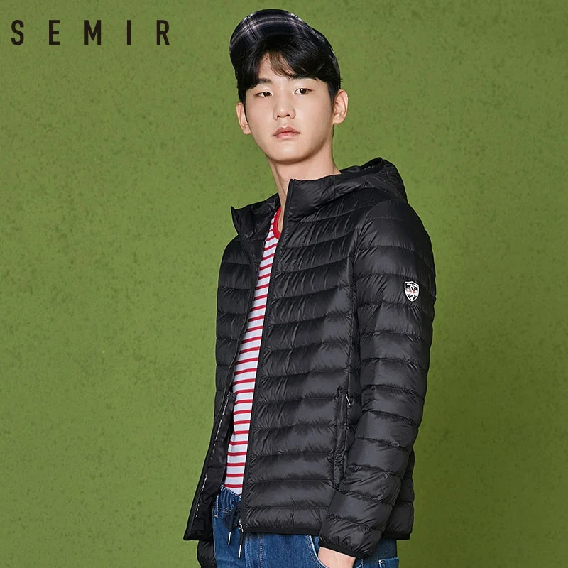 SEMIR 2019 Мужской легкий пуховик зимняя мужская короткая тонкая ветрозащитная