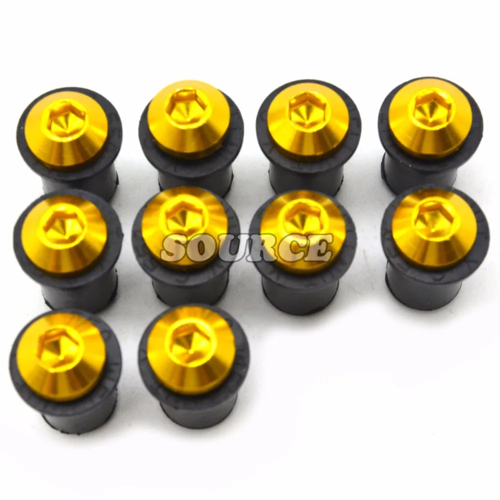 Универсальные болты с шипами для лобового стекла мотоцикла 5 мм 10 шт. винтовые