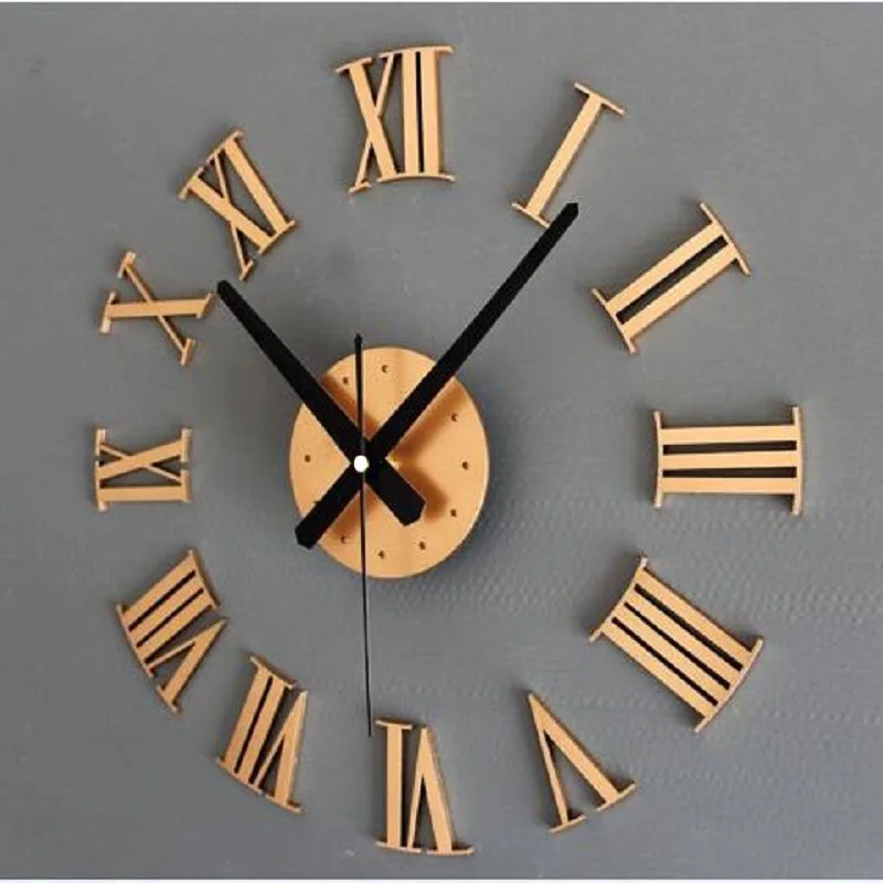 Настенные часы 3D большой Horloge обои Saati цифровые настенные самоклеющиеся Relogio де