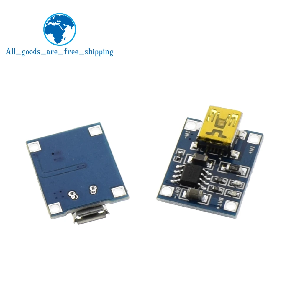 TZT USB 5V 1A TP4056 модуль зарядного устройства литиевой батареи зарядная плата с защитой двойной функции 1A li-ion