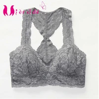 mierside 924 9colors sexy lace bras for women wire free bralette sleeveless flower hollow out lingerie abc 32 38